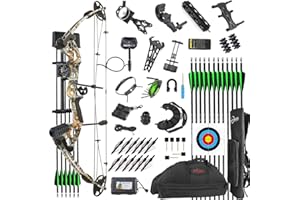 HNZMDY Archery Compound Bow and Arrow Set for Adult and Youth 30-55 Lbs Right/Left Hand Hunting Bow Set with All Bow Accessories