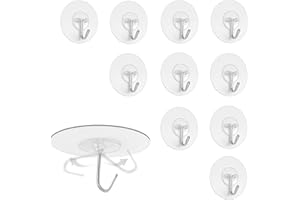 PaiLeWei 10 Pezzi Ganci Adesivi, Gancio Adesivo, Ganci Da Parete, Ganci Adesivi Impermeabili, Per Appesndere In Cucina e Bagno (10 Pcs)
