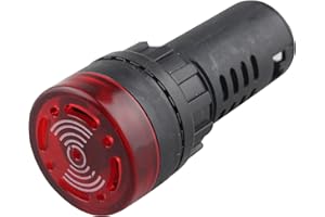 HALJIA AD16-22SM LED Buzzer Alarm Signal Indicator Light Flash Alertor DC12V 20MA 22 mm Dia