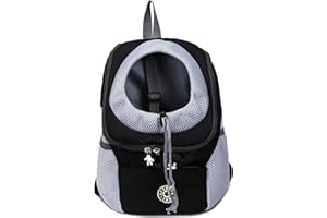 Hnayet Pet Carrier Backpack,Airline Approved Breathable Lightweight Dog Cat Travel Bag,Multi-Entrance Front Pack Waterproof Bottom for Outdoor Hiking Camping (Medium,Black)