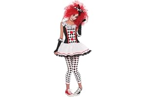 amscan Womens Harlequin Honey Halloween Fancy Dress Costume
