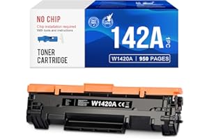 ZIPRINT 142A W1420A W1420X Toner de rechange pour HP142A W 1420A W 1420X pour HP Laserjet MFP m140we MFP m110we MFP m140w m139we m139w (1 noir, pas de puce)