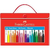 Faber-Castell Plastik &Ccedil;antalı Tutuculu Pastel Boya 18 Renk (125119)