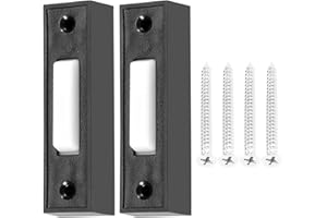 Lrtzizy 2 PièCes Interrupteur D'Ouvre-Porte de Garage Universel 41A4166 Bouton-Poussoir Mural éClairé Finition Noire avec Centre Blanc