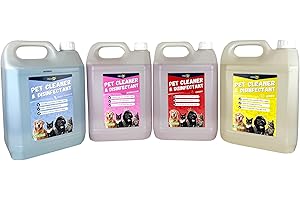 FRESH 365 Pet disinfectant 4 X 5L Variety Pack, Disinfectant liquid with Great Smell, Eco Friendly and Pet Safe Disinfectant, Pet Friendly, Ideal for Pets' Environment Cleaning
