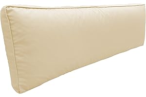 chilly pilley Coussin De Palette EU Impermeable Coussin De Siège Coussin De Jardin Housse Amovible Et Lavable (Coussin De Dos 120x40x12, Crème)