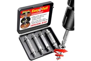 SKmoon Damaged Screw Remover and Extractor Set , Made From H.S.S. 4341#, the Hardness Is 62-63hrc ( Set of 4 )