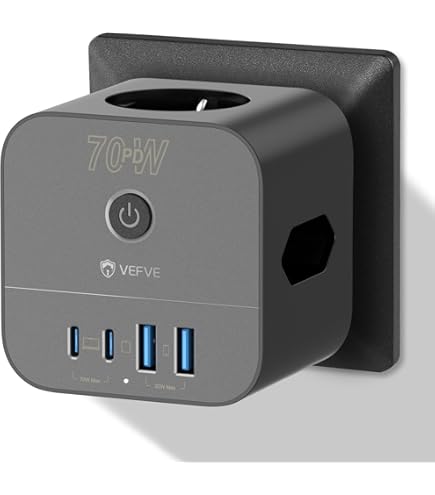 LENCENT PD Socket 35W Type-C, Cube Power Strip with 3 AC Outputs, 3 USB-A and 1 PD Type-C, Double Plug Adapter Apply, Cube Plugs with Switch for Home, Office, White LENCENT PD Socket 35W Type-C, Cube Power Strip with 3 AC Outputs, 3 USB-A and 1 PD Type-C, Double Plug Adapter Apply, Cube Plugs with Switch for Home, Office, White