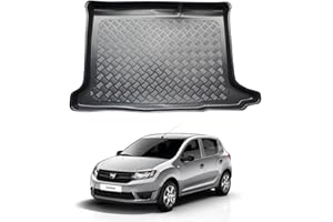 NOMAD Boot Liner for Dacia Sandero 2012-2020 Recyclable Plastic (PE) Tailored Fit Car Floor Mat Protector Guard Tray Black Custom Fitted Accessory Dog Friendly Waterproof with Raised Edges