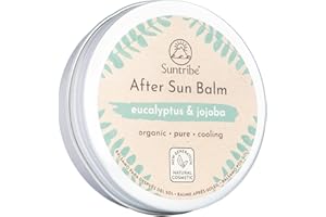 Balsamo Doposole Biologico Eucalipto & Jojoba Suntribe - 100 ml, 100% Biologico & Naturale - Odore di Menta & Eucalipto (Senza Profumo) - Rinfrescante & Lenitivo - Formula Minimalista, Zero Rifiuti