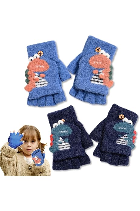 3 Paia Guanti Invernali Neonati In Pile - Muffole Calde Per Bambini, Vari Colori - Foto 8