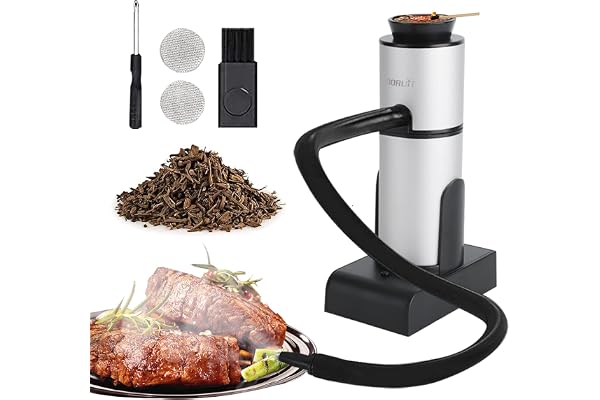 Fumeur portable infusion de fumée fraîche pour améliorer le goût Pistolet à fumée Pistolet à smoker à main avec copeaux de bois,smoking gun pour nourriture, viande, fromage