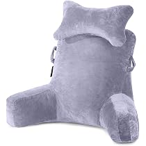 Cuscino Gonfiabile Da Lettura Neego - Supporto Schiena E Testa, Portatile, Per Letto E Divano, Grigio