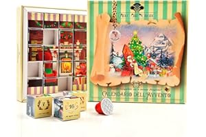ANTICO CAFFE' NOVECENTO Antico Café Novecento® | Calendario de Adviento para Adultos con 25 Cápsulas Compatibles Nespresso® Alabaster | Calendario de Adviento Navidad | Calendarios de Adviento Adultos (125 g)