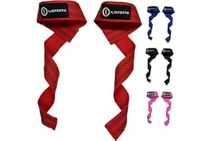 ILISPORTS® FOCUS - Straps Gym - Accesorios para Gimnasio, Correas Levantamiento de Pesas, Straps Powerlifting Hombre/Mujer, Muñequeras Gimnasio, Lifting straps, Peso Muerto, Agarraderas gimnasio