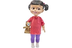 Disney Store Official, Monstruos S.A., Boo, muñeca, 38 cm, colección Animator, muñeca con Pelo Realista enraizado y Camiseta Rosa, para Mayores de 3 años