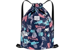 HAWEE Impermeabile Sportivo Zaino con Coulisse Grande Coulisse Borsa da Palestra con Tasca Interna Unisex per Donna Uomo Vita Quotidiana Sport All'aperto Tempo Libero Yoga Scuola Spiaggia Nuoto