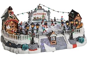 FEERIC LIGHTS & CHRISTMAS Feeric Light & Christmas Świąteczna Wioska Dekoracja, Wielokolorowy, ‎40 x 27 x 18 cm