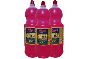 GENERIC Hermes Shop - 3 Litri Alcool Etilico Denaturato 90 gradi - Disinfettante Spirito Puro - (3 Bottiglie da 1 litro)
