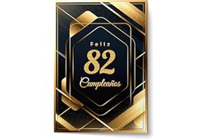 Cheerset Postal de Feliz Cumpleaños para Hombre o Mujer - Grande A4 21x30 cm con Mucho Espacio para Escribir - Incluye sobre (82 Años)