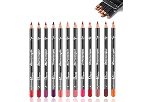 SOWBUD Lip Liner Pencil Set - 12 Assorted Colors Matte Waterproof Lip Liner Pen, Natural Long Lasting Smooth Lipstick Pen, Lip Contour Shaping Cosmetic Tool for Women Girls Versatile Make Up Lipliners