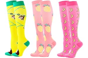 Zingso Skarpety uciskowe dla mężczyzn i kobiet, 3 pary 20-25 mmHg, pończochy uciskowe, do biegania, podróży, lotu, pielęgniarki, ciąży, sportu