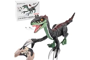 MindWissUp Remote Control Dinosaurs Toys, 42.5 * 21 * 25cm Electric Walking Dinosaurs Toy with Light and Sound, 2.4Ghz Rechargable Therizinosaurus Jurassic Toys for Boys Girls Age 3 4 5 6 7