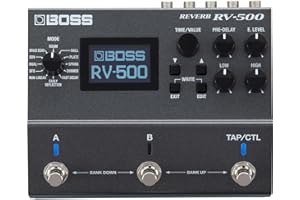 BOSS RV-500 Reverb Effects Pedal, Erstklassige 32 Bit AD/DA-Wandlung mit 32 Bit Fließkommaberechnung und 96 kHz Samplingrate in Studioqualität