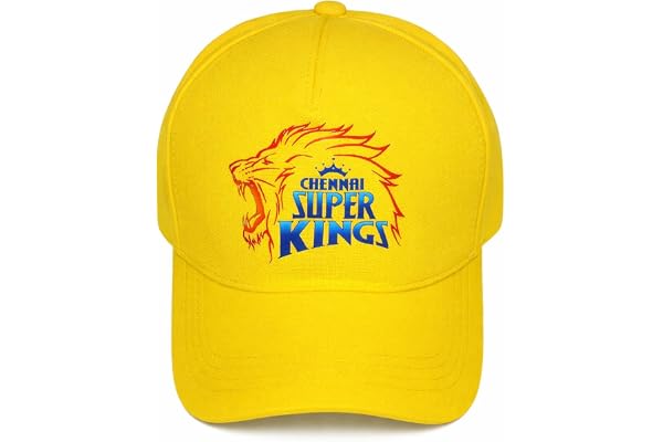 SIMNANI VENTURES Cricket wala CSK Team Cap, Yellow Cricket Fan Cap with CSK Logo