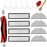 Chuancheng Dreame D9/D9 Max/D9 Max Gen2/D9 Pro/L10 Pro i&ccedil;in 17 par&ccedil;alı aksesuar seti, 1 ana fır&ccedil;a, 6 yan fır&ccedil;a, 4 filtre, 4 s