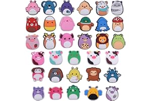 BITOWO 33/37PCS Croc Charms for Kids Adult Shoe Charms for Flower Croc Charms Croc Pins Anime Croc Badges Boys Women Girls Men Shoe Decoration Charms Cartoon Cute Croc Charms Croc Accessories Charms