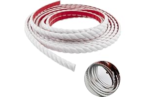 GELINTONG 3 Meter Flexible Selbstklebende Zierleisten Sparpaket,3D-Dekorative Wandleisten,Stuckprofile,Dekor für Spiegelrahmen,Möbel,Schrankkanten,Türen,Wohnkultur,Wandkanten, Weiß