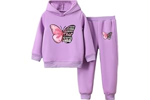 Doomiva Ensemble Jogging Enfant Fille Survêtement Sweat à Capuche avec Pantalon de Sport Tenue de Running