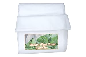 Akuoly Cubierta de protección para Plantas de jardín 1,6m x 6m Protección de Plantas Cubierta Flotante para Plantas de jardín y Verduras 30g/m², Blanc