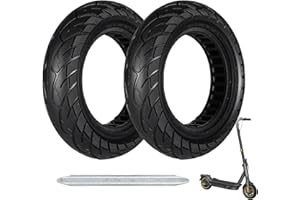 COASTA 60/70-6,5 Vollgummireifen 10 * 2,5 Solide Reifen für Segway Ninebot Max G30D/G30D2 / G30E / G30LP Elektroroller vorne oder hinten Wabenreifen Anti-Rutsch Pannensicher (Schwarz)