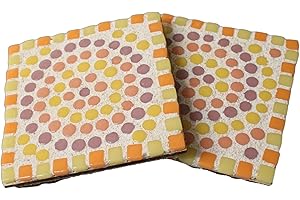 Crafty You Crafty Me - Mosaic Coasters Craft Kit (Yellow), Arts and Crafts Activity Gift for Beginners, Made in UK