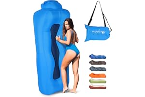 Outplea Divano Gonfiabile Campeggio Impermeabile da Esterno, Sdraio Gonfiabile Mare, Poltrona Gonfiabile Piscina, Lettino Spiaggia Gonfiabili, Blu