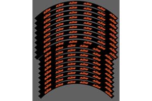 CMR DESIGN CO Kit de gráficos adhesivos para llantas compatibles para KTM SX / SXF / EXC / 18" / 19" / 21" (03), brillante