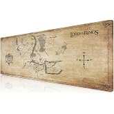 Klasse Pro - 10 Farklı Model Dikişli Kenar 90x40 cm Oyuncu Gaming Mouse Pad (LOTR-Y&uuml;z&uuml;klerin Efendisi, 90x40 cm)