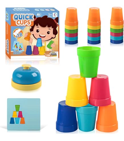 Classic Toys Quick Stacking Cups Game - 30 Cup Color Matching Game With ...