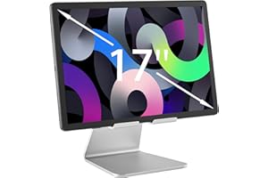 BONGBINGBOO Support De Tablette Extrêmement Stable pour Tablettes Et Ordinateurs Portables Grand Format (7''-18''), avec Stabilité Tactile Supérieure, Compatible avec iPad, Switch Et Écrans Portables (Argent)