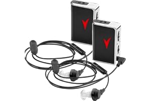 MEDCA Amplificadores Personales Sonido - (2 Paquetes) Dispositivo Amplificador de y Dispositivo Mejorador Voz para Ganancia Sonido 50dB, Hasta 100 Pies Distancia, Dispositivos Auditivos Bolsillo