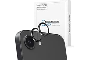 NEWZEROL 2 Stück Kameraschutz kompatibel für iPhone 16E, [case friendly] Kratzfester Ring aus gehärtetem Glas 9H Kamera Schutzglas für iPhone 16 e - Schwarz