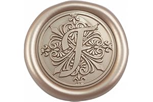 50 Pcs Champagne Gold Wax Seal Stickers, 1.26 Inches (32mm) Self-Adhesive Seal Stickers for Wedding Invitations, Christmas, Gift Wrapping, Envelopes, and Parties - Zifospy (Letter F