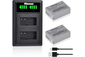 Hisewen 2 Pack NB-10L NB10L Battery 1500mAh and Dual Charger for Canon PowerShot G1 X, G3 X, G15, G16, SX40 HS, SX50 HS, SX60 HS Camera