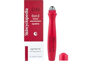 Skincyclopedia 0,3% Retinol Eye Roller for Dark Circles and Puffiness – Anti-Aging Eye Serum with Retinol, Squalane, Hyaluronic Acid, and Aloe Vera, 15ml