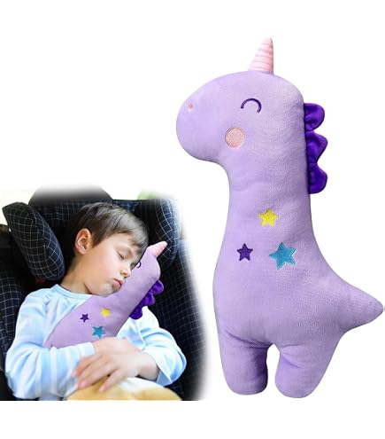 Protezione Cintura Di Sicurezza Per Bambini Con Motivo Maialino Rosa – Cuscino Staccabile Per Collo E Spalle, Viaggi Comodi E Sicuri