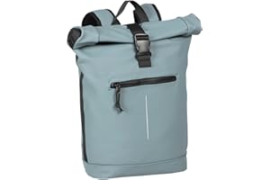 New Rebels Unisex Wasserabweisender Rolltop-Rucksack – 21l Rolltop-Backpack mit 15,6-Zoll-Laptopfach – Reiserucksack mit Klickverschluss – Rucksack mit Vordertasche – flexible Aufbewahrung