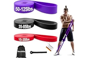 Swetfela 3 Pcs Elastici Fitness Elastico Fitness, Lattice Naturale Elastici Palestra, Bande Elastiche Fitness per Fitness,Stretching,Allenamento Della Forza per Uomini Donne Elastico Palestra
