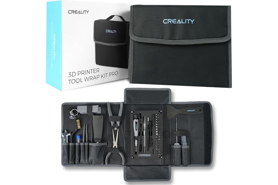 Creality 3D Printer Tool Kit, 74Pcs 3D Printing Tool Wrap Kit Assembly/Removal/Filament Cutting Set 3D Printer Accessories for All FDM Printers Cleaning Finishing Printing